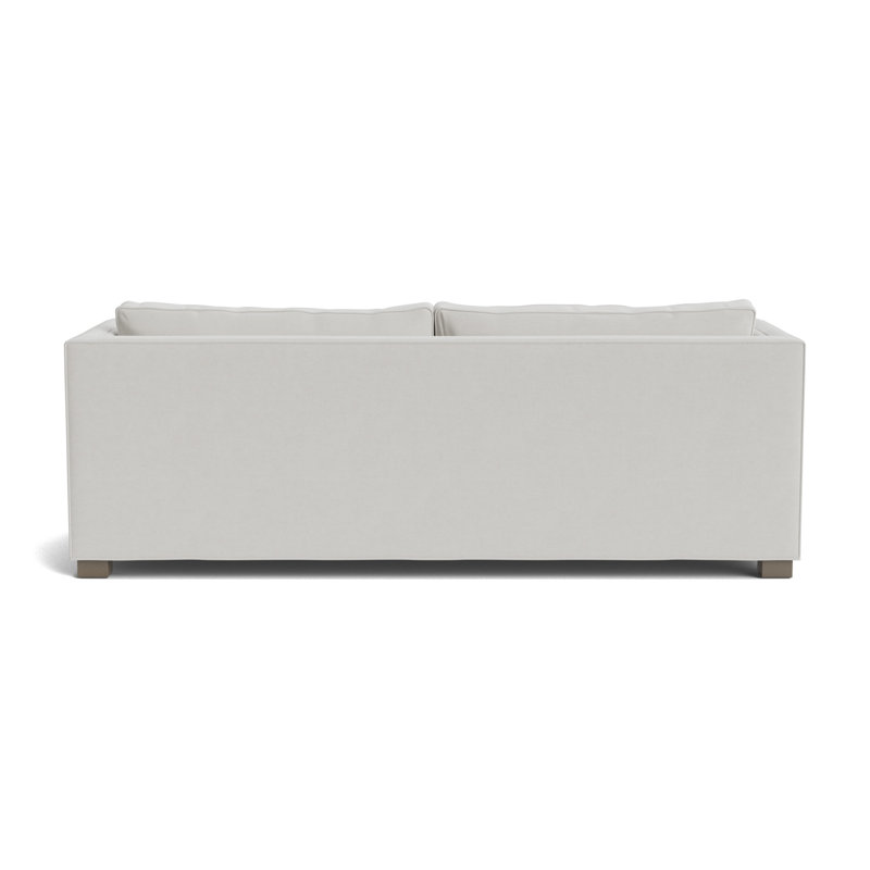 Keaton No Nail 94 Sofa, Performance Velvet - Silver, Driftwood