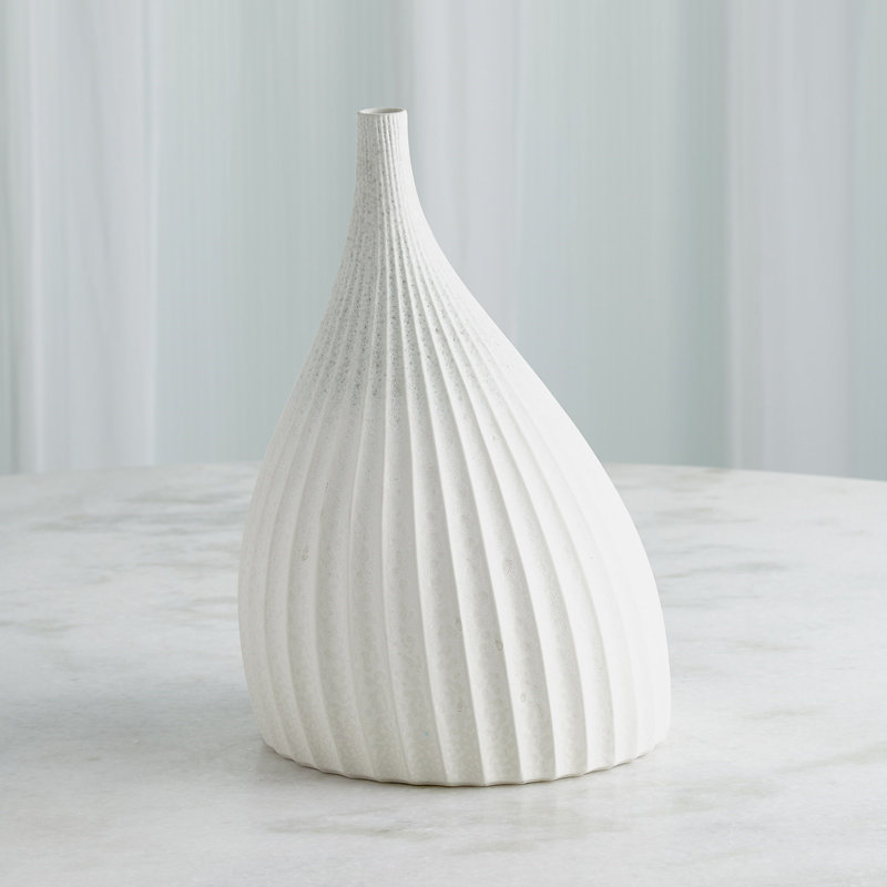 Earthenware Table Vase, 14" H x 9.25" W x 9.25" D