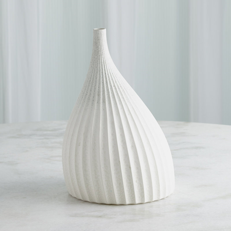 Earthenware Table Vase, 14" H x 9.25" W x 9.25" D