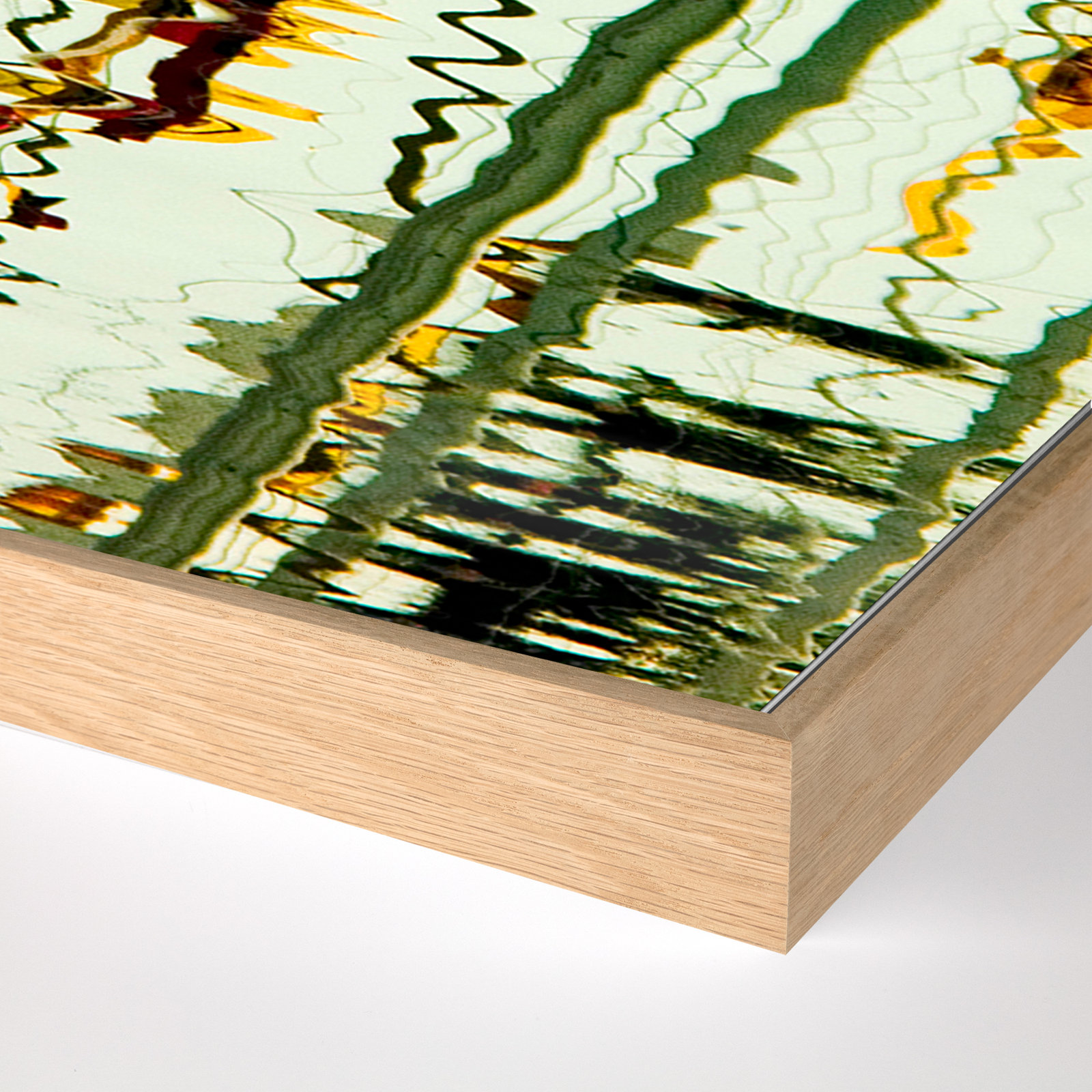 Wired by Geoffrey Baris - Floater Frame Print on Metal, Light Brown Framed, 40" H x 30" W x 2" D