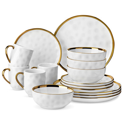 Colour Piece Handmade Ceramic Dinnerware Set - Service for 4