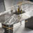 Gray Luxury Marble Rectangular Dining Table Sets-104254949-125118738