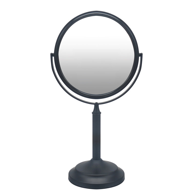 Miroir de maquillage / rasage autoportant, Noir