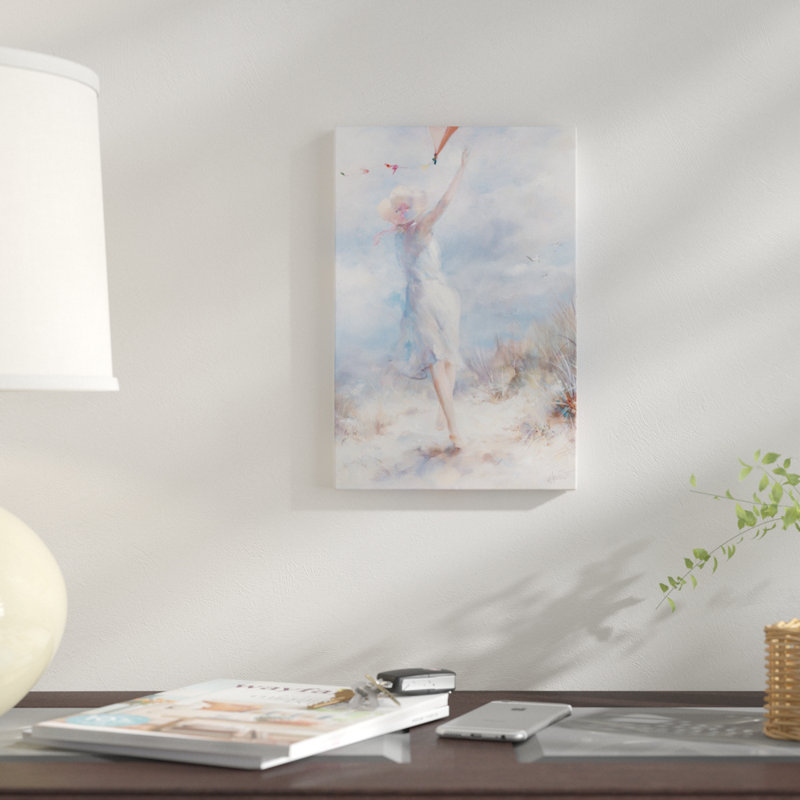 « fly a cerf », impression sur toile, H 60 po x l 40po x P 1,5 po, Pas de tapis, Papier d'art encadré noir