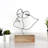 Elegant Decorative Object, Black Metal & Wood, 6.7 x 12.2 x 1.4 inches | 100% Metal (Thickness: 0.08 inches) with Solid Wood Base | Unique Design for Home Décor, Adds Style & Character to Any Space, Perfect for Living Room or Office-1767012706