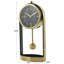 Horloge de table analogique à quartz en métal noir / or-88745597
