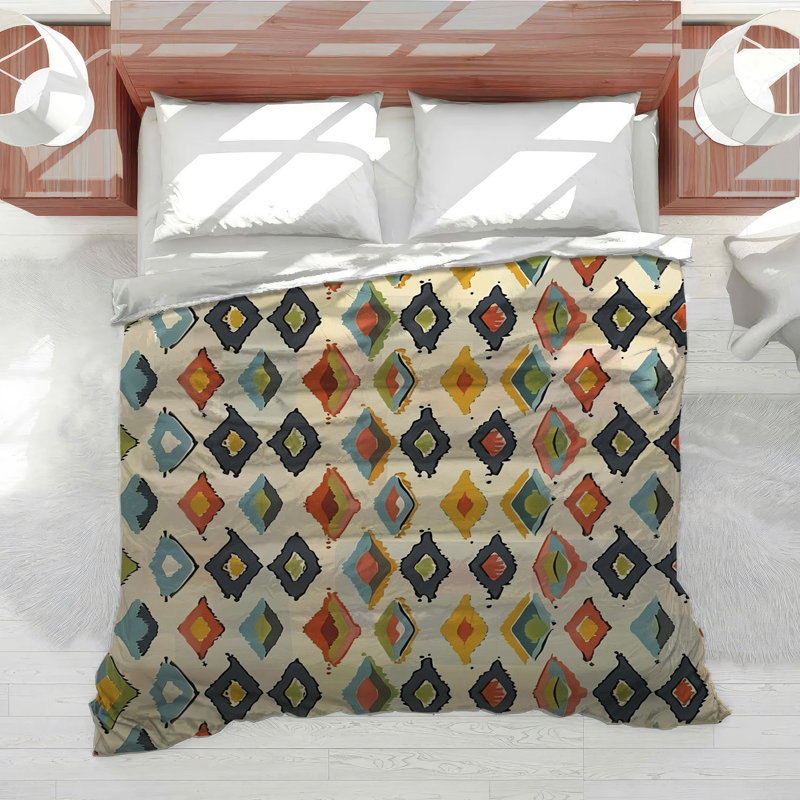 Housse de couette à motif géométrique Southwestern, Housse de couette pour lit simple