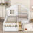 Abin Twin Size Wood House Bed with Two Drawers,Seat and Shelf-1428813608