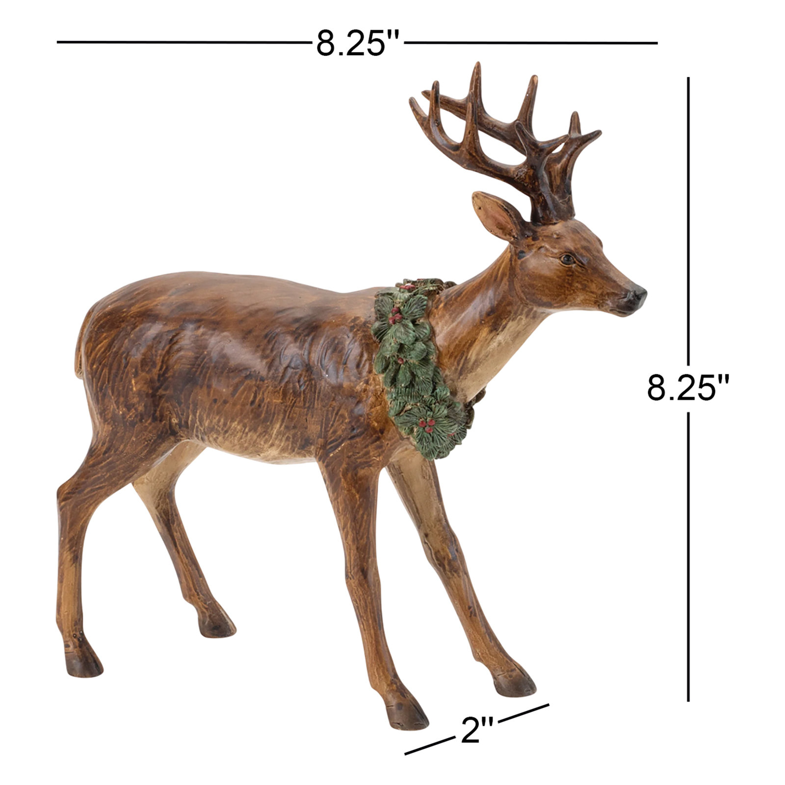 2-Piece Winter Deer Figurine Set