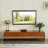 Chinese style solid wood rattan TV stand