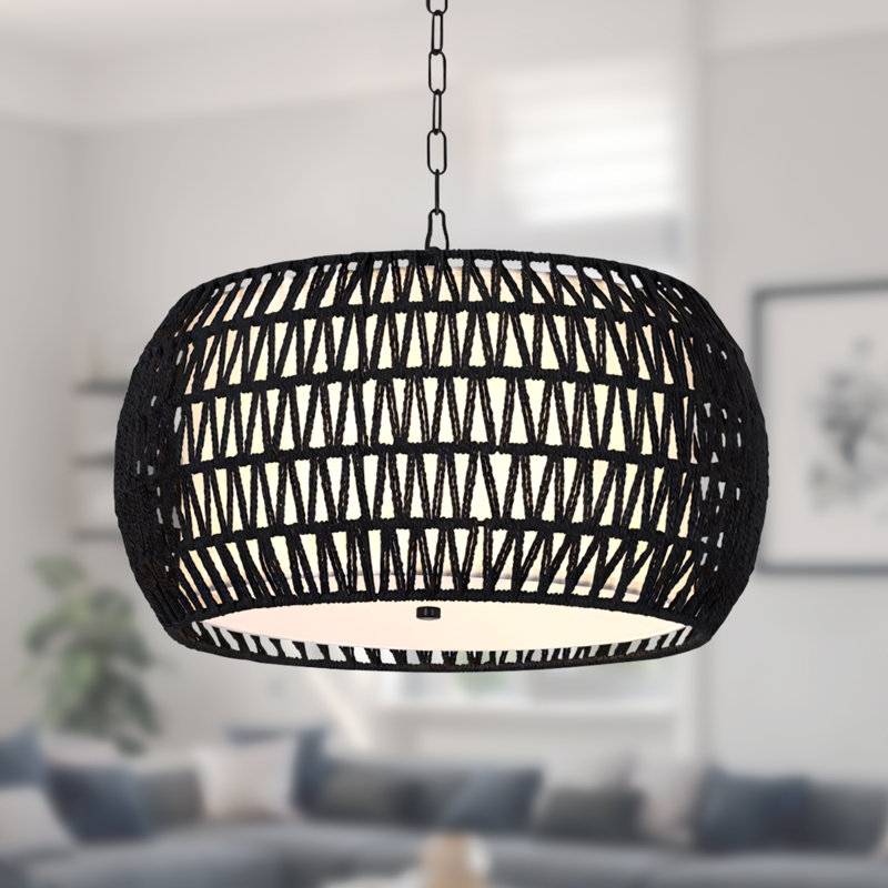 Rattan Pendant, Black