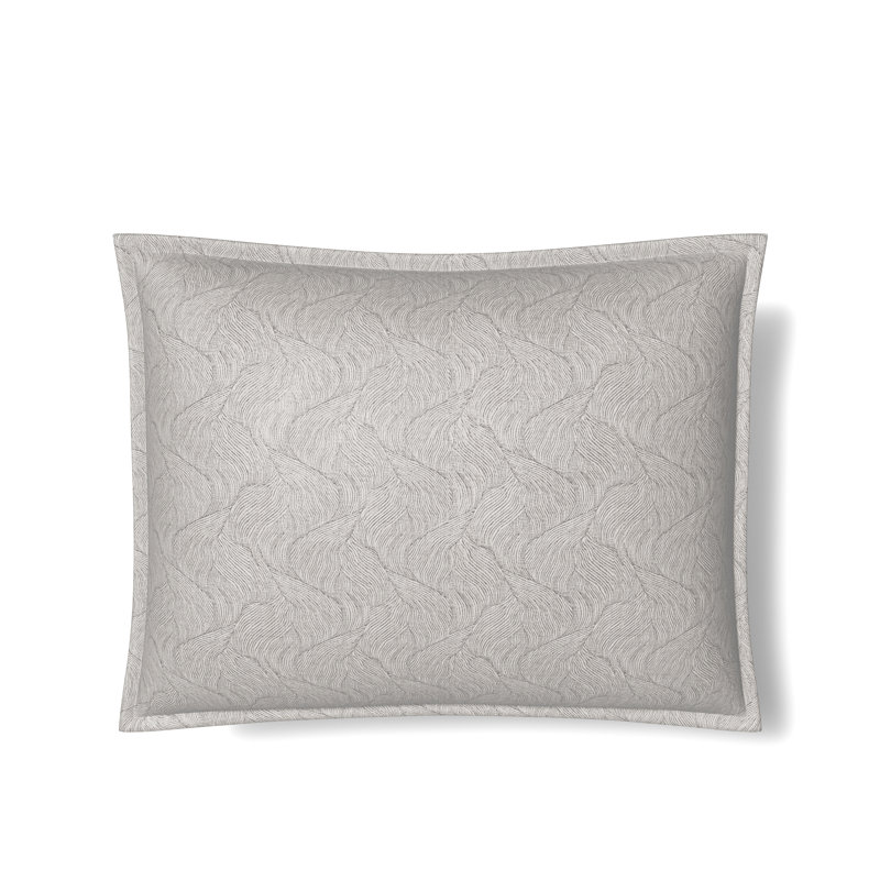 Ensemble de couette Tidal, Argent, Housse de couette pour grand lit + 2 taies décora
