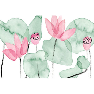 Lotus In Nature I by Melissa Wang - Wrapped Canvas Painting