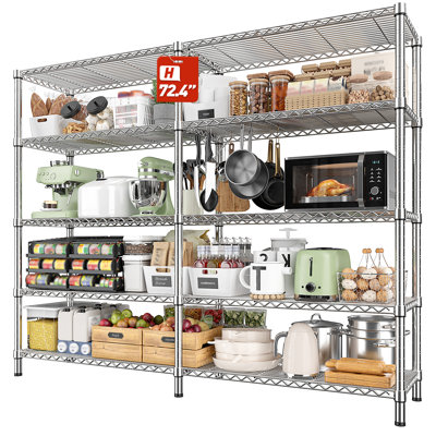 Marlia Steel Height -Adjustable Storage Rack Heavy Duty Shelving Unit