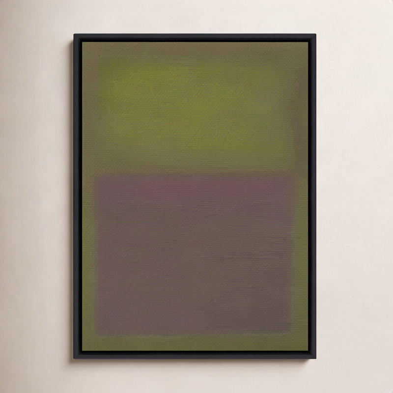 Composition Deep Painting by Charles Stuart, 24" H x 18" W x 2" D, Green, Black