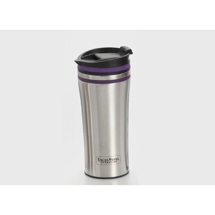 purple travel coffee mug