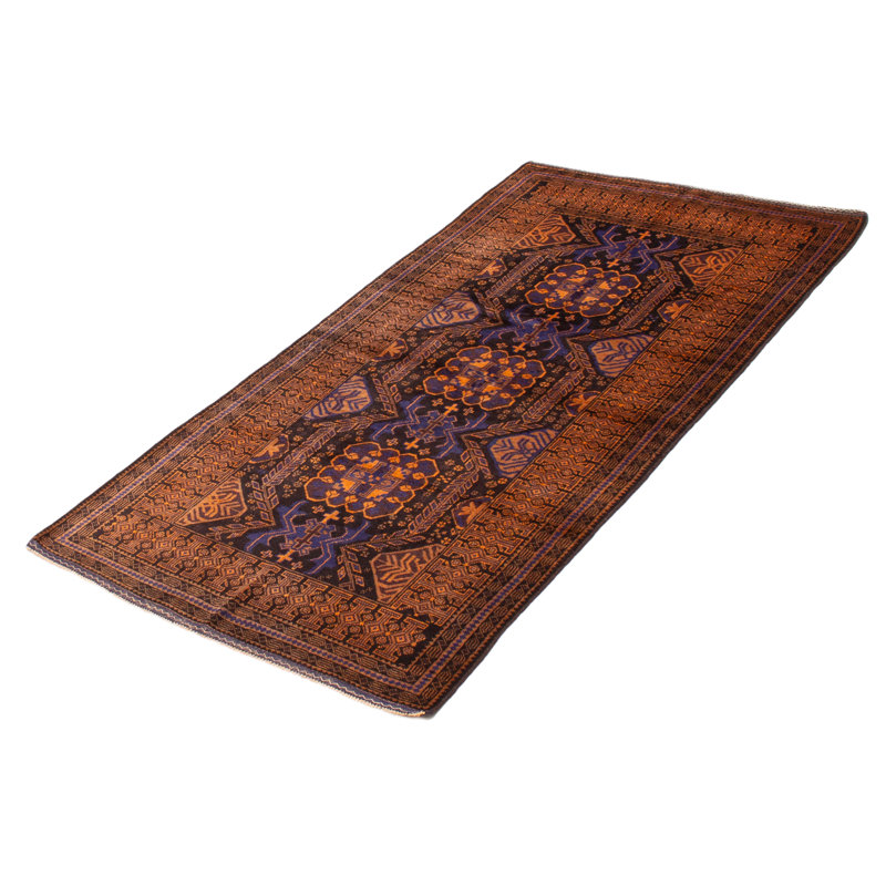 One-of-a-Kind Rectangle 3'7" X 7'0" 1990s Wool Area Rug Black, Brown
