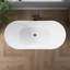 Baignoire de trempage autoportante en acrylique 60 po avec trop-plein Tidal-128514567