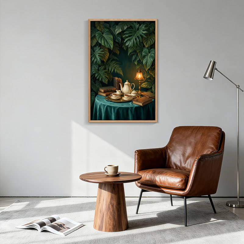 Jungle Tea, reproduction d'art sur toile, ensemble de 1, 36"H x 24"W, Natural