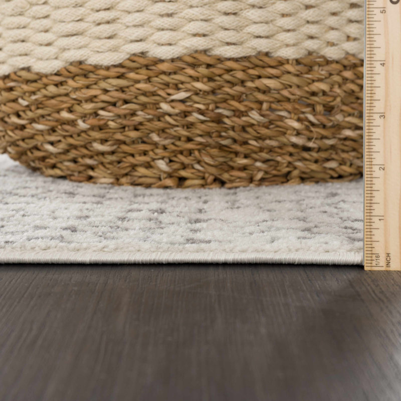 Tapis gris Aleix Strippy, Tapis de couloir 2 pi 7 po x 7 pi 3 po