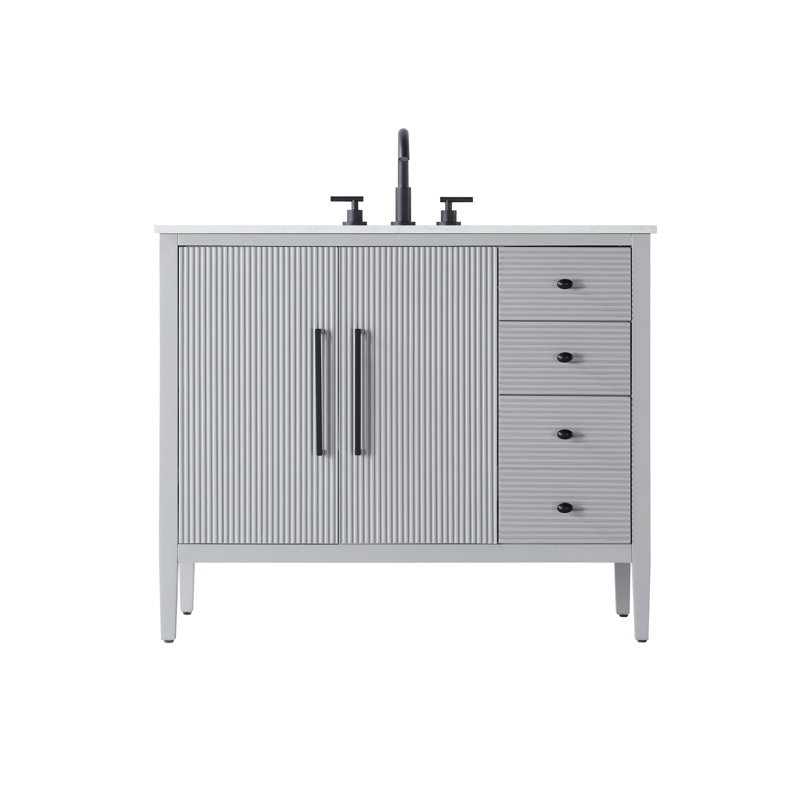 42 inch Single Bathroom Vanity, Grey