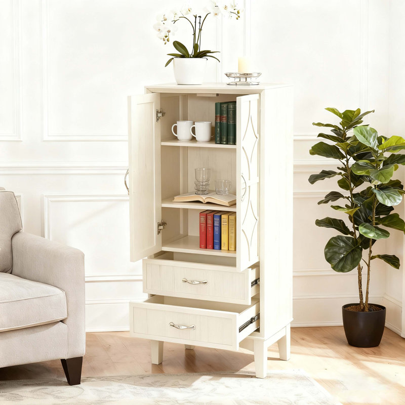 Armoire de cuisine de 53,5 po de hauteur avec tablettes de porte, armoire de rangement de ferme avec tablettes et tiroirs réglables pour la cuisine