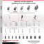Ensemble de 4 roulettes avec tige extensible et frein