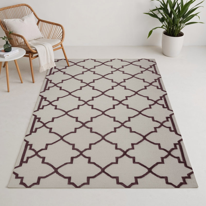 Tapis gris intérieur et extérieur Trellis, Rectangle 5 pi x 7 pi