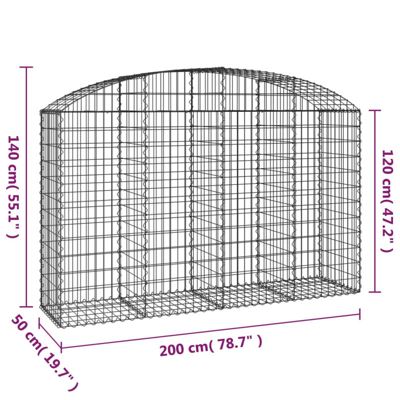 Bahand Metal Raised Garden Bed, 140cm H x 200cm W x 50cm D