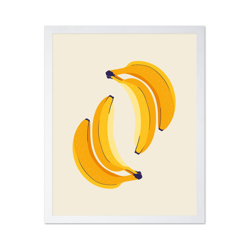 Banana Fruit No1, Poster, 24"H x 32"W, White Framed