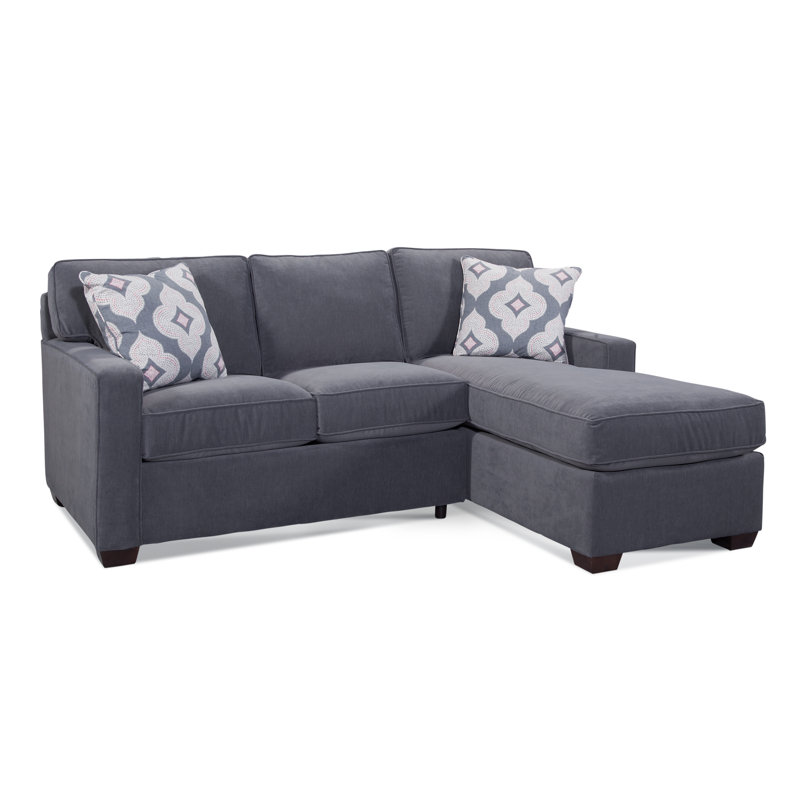 Gramercy Park Chaise Sectional, Hazel, Navy Crypton Performance; 0822-61, Right Hand Facing