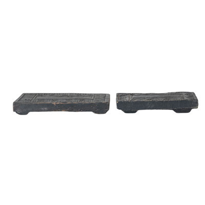 Found Carved Wood Riser