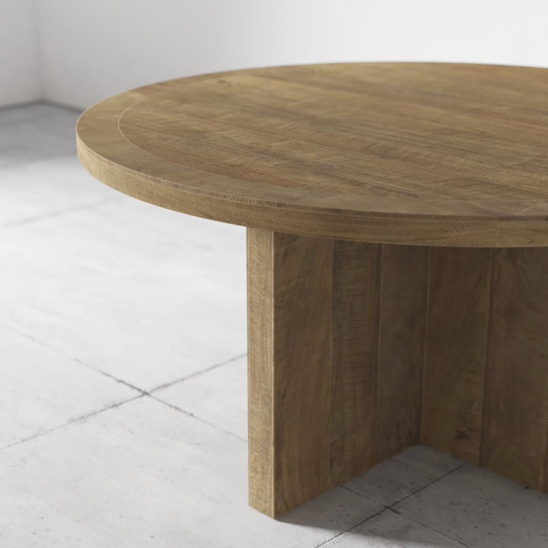 Marirose Teak Round Solid Wood Dining Table, Brown
