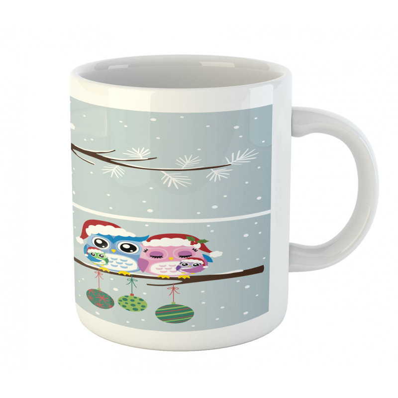 Grande tasse à café family hibou