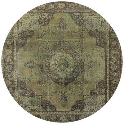 Tapis oriental vert / brun