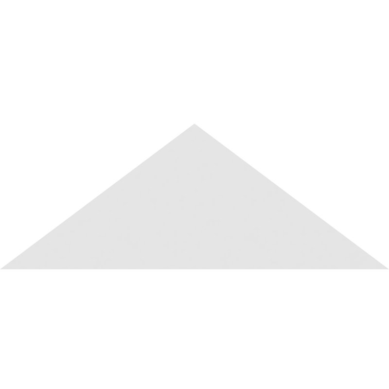 Triangle Surface Mount Non-Functional Brickmould Sill Frame PVC Gable Vent 11/12 Pitch, 25" H x 76" W