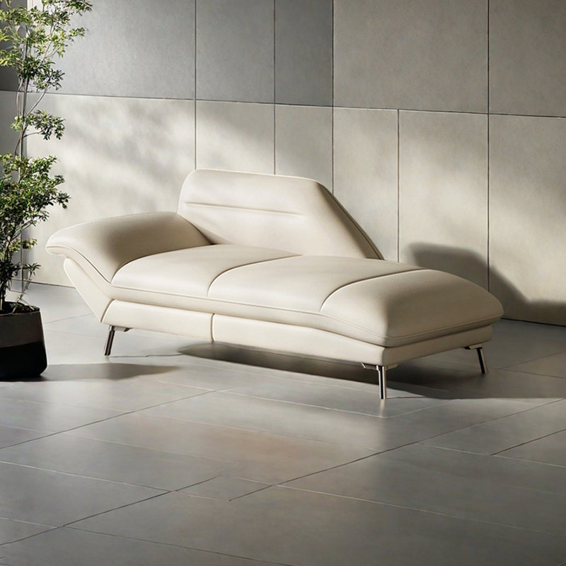 Méridiennes d'intérieur en cuir Living Room, Orienté à gauche (vu de face), Beige