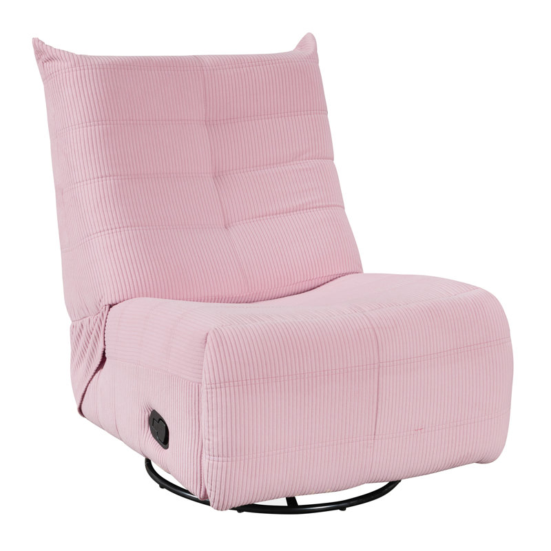 Fauteuil inclinable et pivotant en velours côtelé de 31 po Georgena