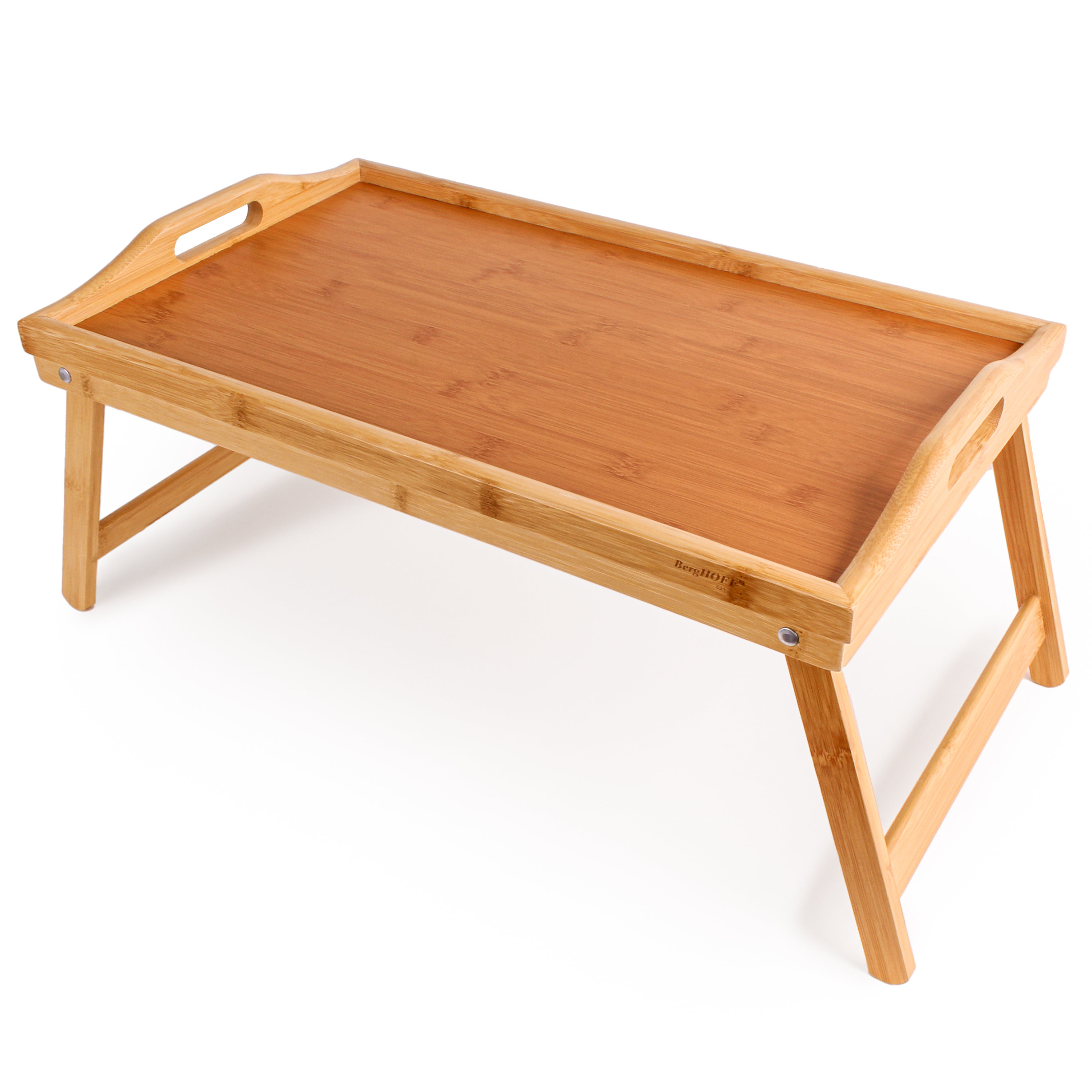 Bed Tray Bamboo Breakfast Food Tray with Folding Legs Kitchen