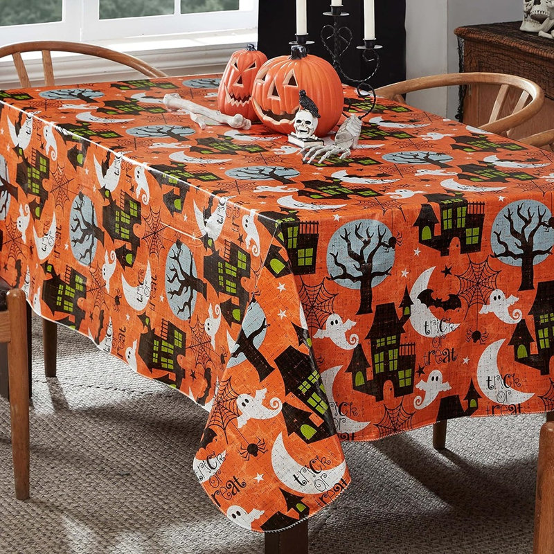 Nappe en vinyle Halloween Scream, nappe rectangulaire effrayante pour les fêtes d'Halloween, la décoration sur le thème de l'horreur, les événements de maison hantée et les réunions saisonnières