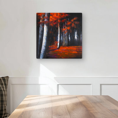 Mysterious Forest - Seasons Trees Metal Print for Home Decor