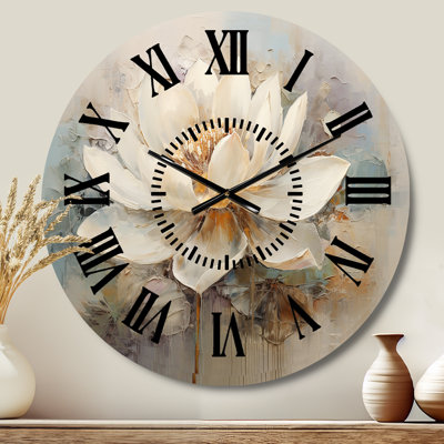 Horloge murale antique Lotus Connection I - Lotus
