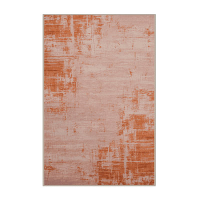 Machine Washable Abstract Beige Area Rug