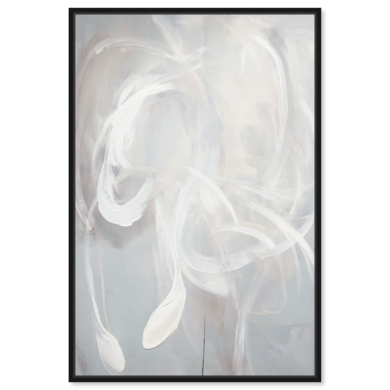 Soft Angles Minimalist Boho par Art Remedy, Cadre flottant noir, H 16 po x l 11 po
