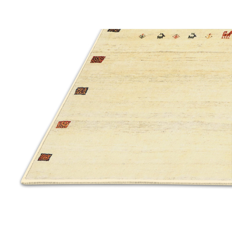 Tapis abstrait beige, Rectangle 5 pi x 7 pi
