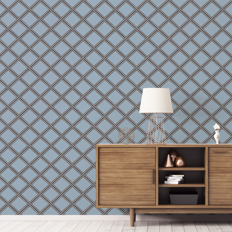 Daschle 10.05m x 53cm Matte Paste the Wall Wallpaper Roll, Blue