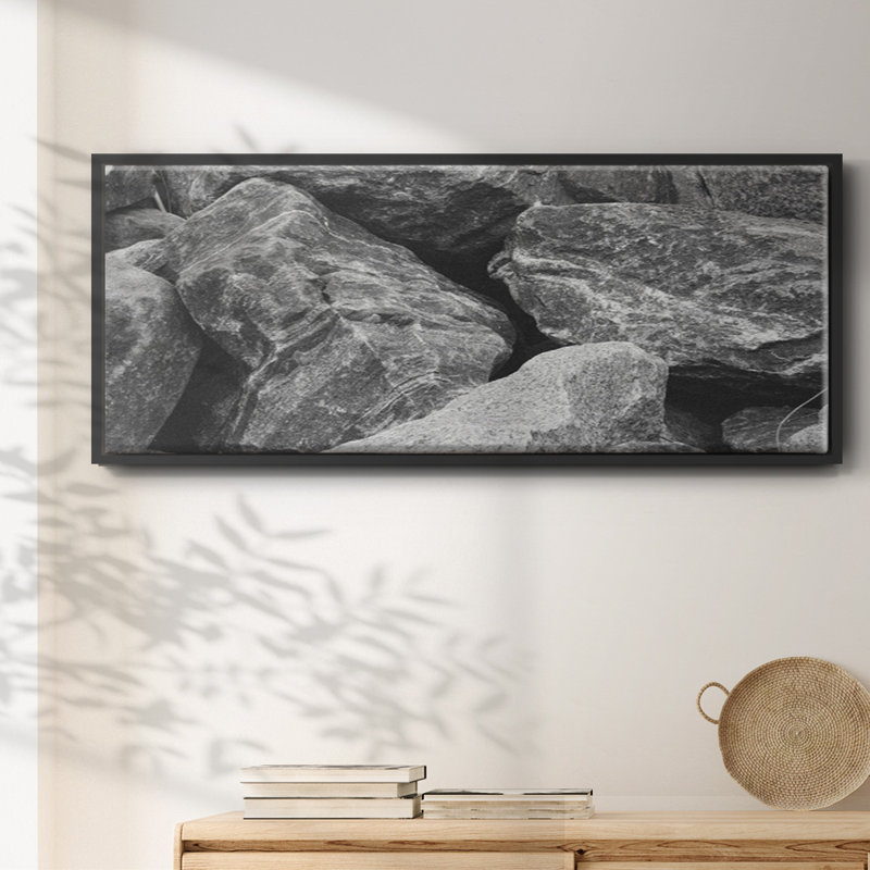 Found Textures VII- Framed Canvas, 12" H x 30" W