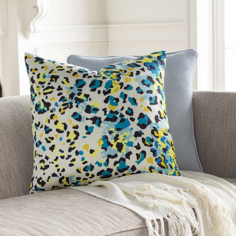 Coussin décoratif à imprimé animal, 18 po x 18 po, Rembourrage du duvet