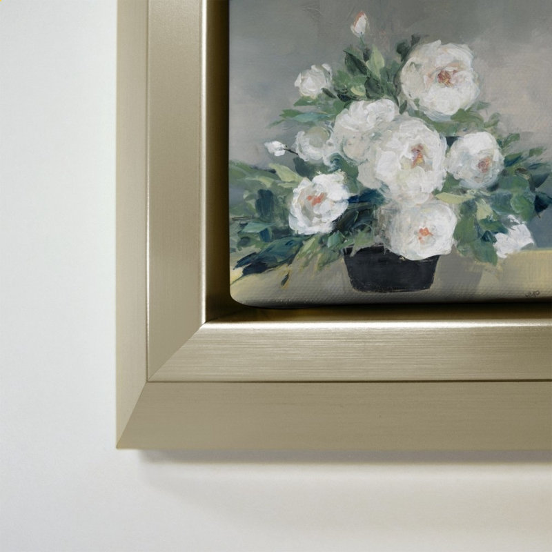 «Roses of August II» par Julia Purinton, impression sur toile, 28" H x 28" W, Champagne