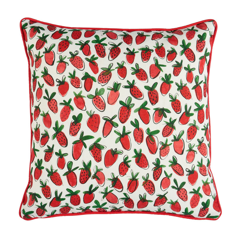 Schumacher X Studio Bon Sweet Violette I/O Pillow, Red Floral